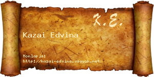 Kazai Edvina névjegykártya